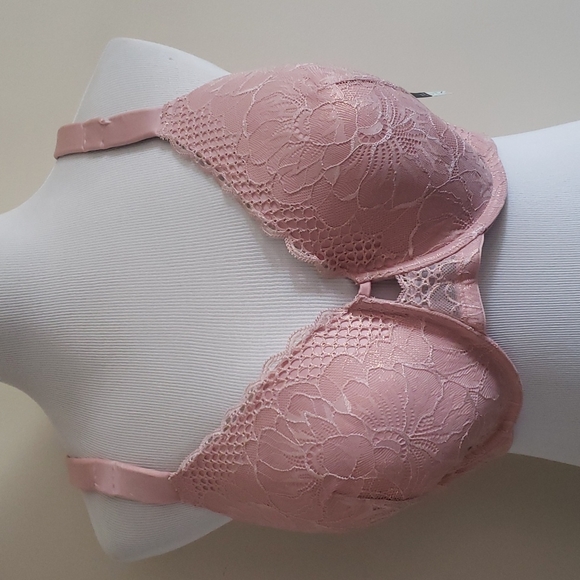 Ambrielle Full Figure Wirefree Bra With Lace Size S